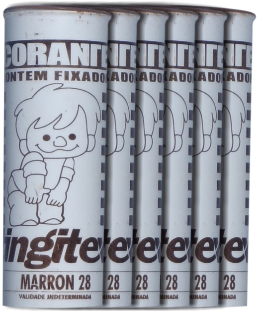 2450-Corante para tecido marrom 28- 6 unidades