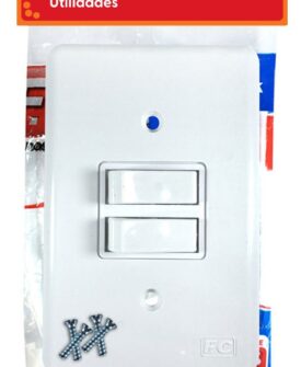 2453 - Interruptor e tomada com placa branca-01 unidade