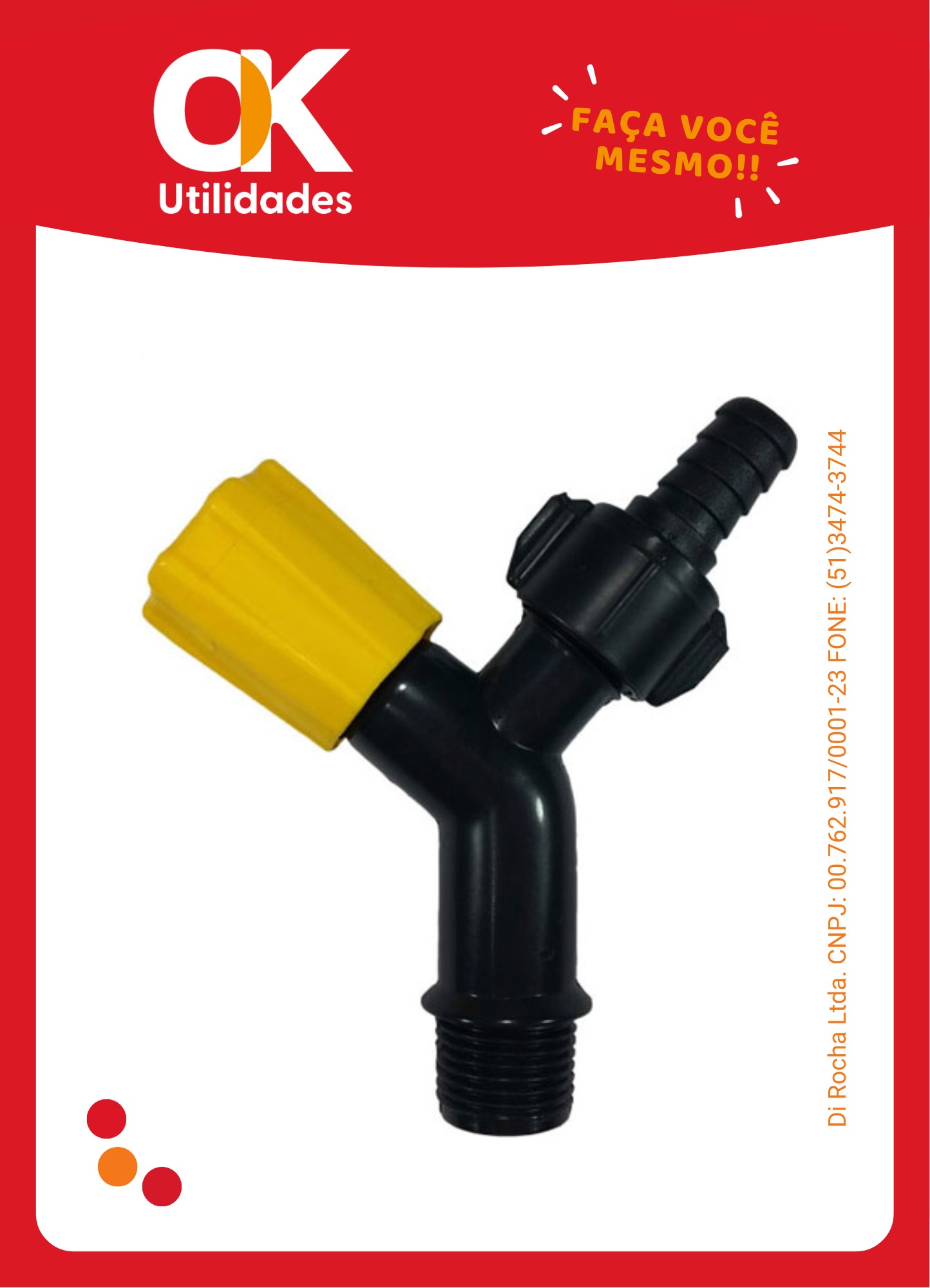 2467-Torneira Socel para Jardim Colorida 1/2 | 1 Unidade