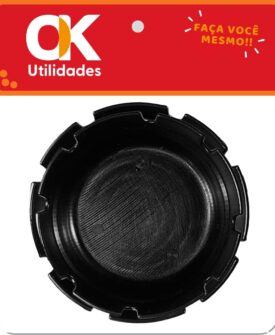 2654-Cinzeiro Plástico Preto com 2 Unidades