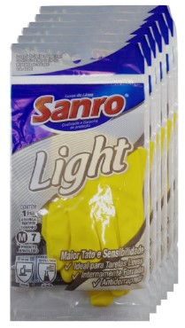 2720- Luva de Borracha Sanro Light Média