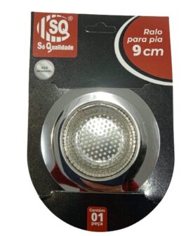 2736-Ralo para Pia 9cm em Aço Inoxidável 1 Unidade
