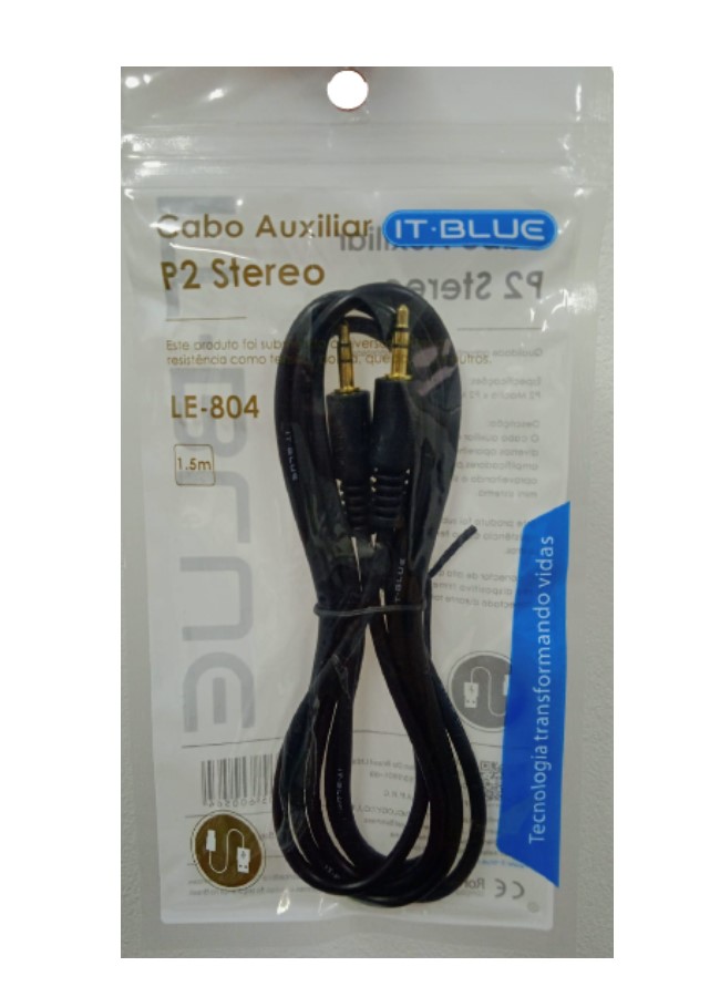 2740- Cabo Auxiliar P2 + P2 1,5m - 1 Unidade