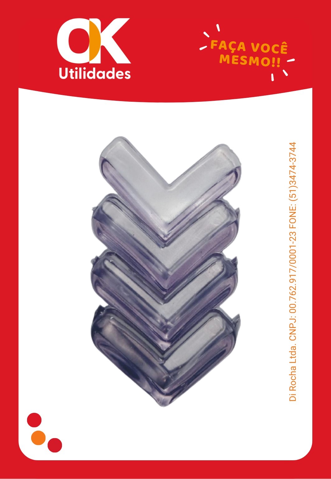 2745- Cantoneira de Silicone para Mesa - 4 Unidades