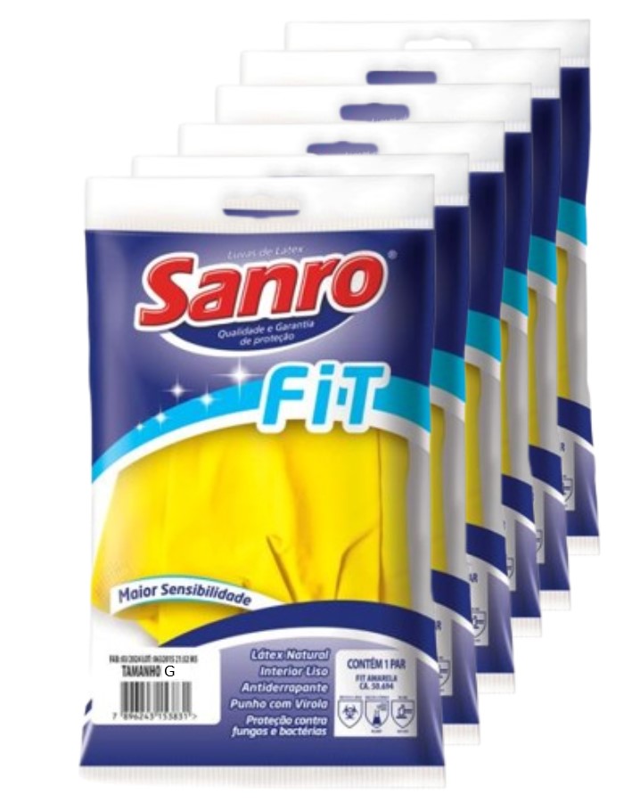 2783-Luva de Borracha Sanro Fit Grande