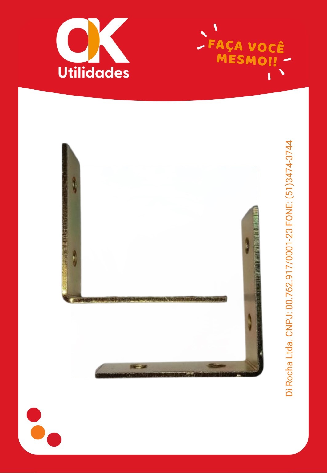 2784- Cantoneira 5 x 5 | Pacote com 2 Unidades