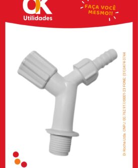 2795- Torneira Rebouças para Jardim 1/2 x 3/4 Branca