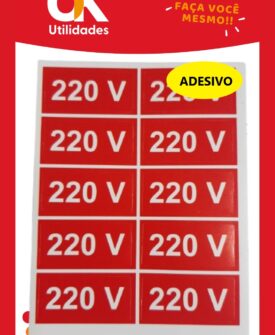 2805- Etiqueta Adesiva 220V com 10 Unidades