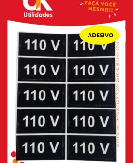 2806- Etiqueta Adesiva de Voltagem 110V com 10 Unidades