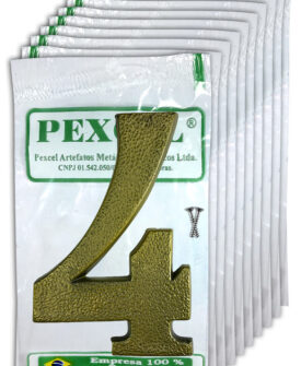 4379-Número de Casa Pexel Nº 4 com 10 Unidades