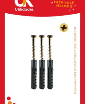 4615-Parafuso Phillips 3,5mm x 40mm com Bucha 6mm