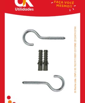 4635-Gancho G com Bucha 6mm 2 Unidades