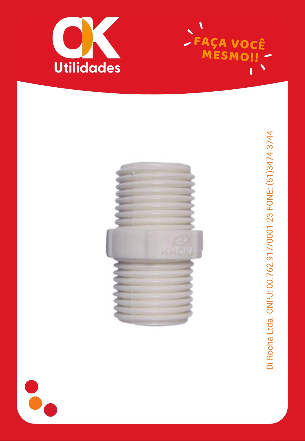 5020-Conexão Nipel 1/2" 1 Unidade