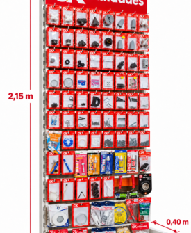Combo 84 Itens com Expositor 0,80 x 2,15 m