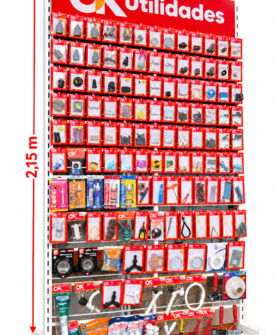 Combo com  102 Itens com Expositor 1,00 x 2,15 m